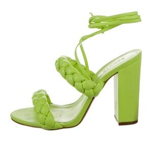 Schutz Leather Sandals - Green Sandals, Shoes - W6S54543